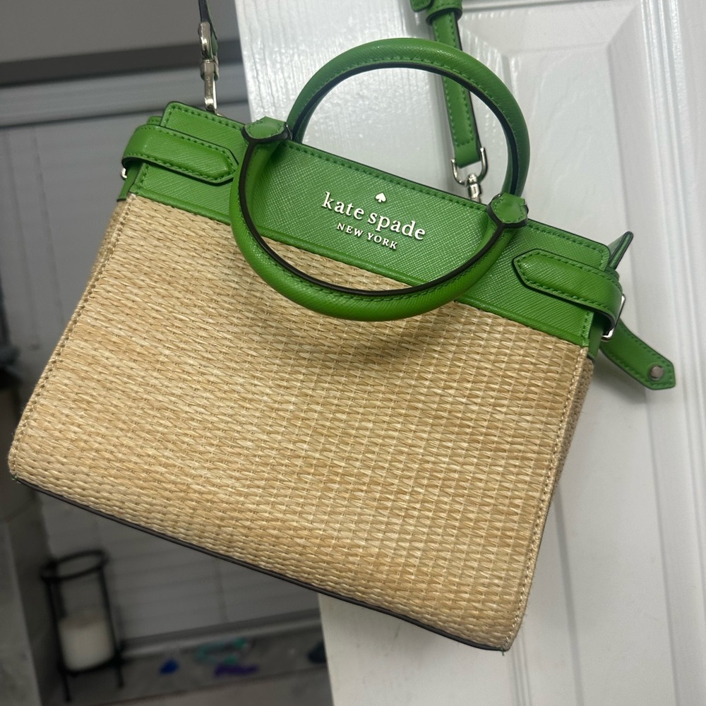 Kate Spade Green and Tan Satchel